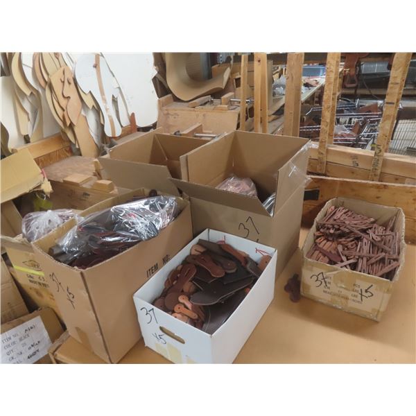 5 Boxes of New Leather Pre-Cut Spur Straps