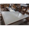 Image 2 : 2 Wood-Frame Prep Tables with Fiberglass Tops, 96" × 48" × 23"H