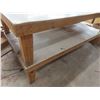 Image 3 : 2 Wood-Frame Prep Tables with Fiberglass Tops, 96" × 48" × 23"H