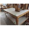 Image 5 : 2 Wood-Frame Prep Tables with Fiberglass Tops, 96" × 48" × 23"H
