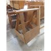 Image 3 : 4 Wood-Framed Sawhorse/Saddle Horse Stands (1 on Castors); 2 at 96", 2 at 36"