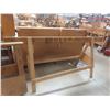 Image 5 : 4 Wood-Framed Sawhorse/Saddle Horse Stands (1 on Castors); 2 at 96", 2 at 36"