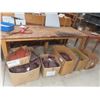 Image 1 : 6 Boxes of Leather Cut-Offs – Latigo, Burgundy, and Harness Straps