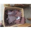 Image 5 : 6 Boxes of Leather Cut-Offs – Latigo, Burgundy, and Harness Straps
