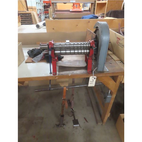 Power Leather Strap Slitter Machine with Work Bench