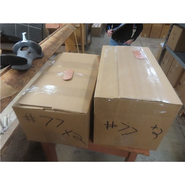 2 Boxes of New Leather Strap Accessories – Approx 40 lbs