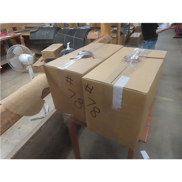2 Boxes of New Leather Strap Accessories – Approx 90 lbs