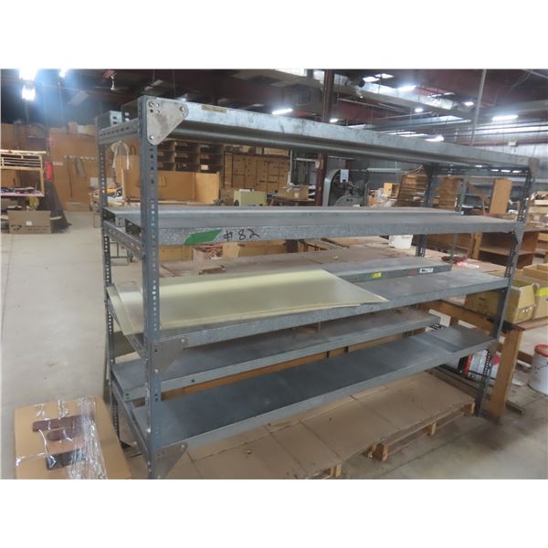 Metal Shelf Unit, 96"L × 72" × 24"D – Product on Shelves Not Included
