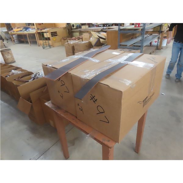 2 Boxes of New Leather Strap Accessories – Approx 55 lbs