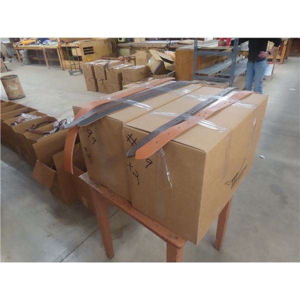 2 Boxes of New Leather Strap Accessories – Approx 50 lbs