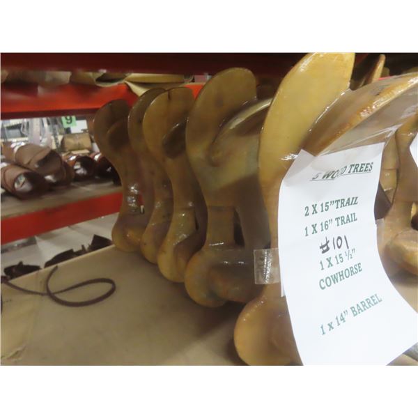 5 New Wood Saddle Trees – Trail, Cowhorse, and Barrel Style