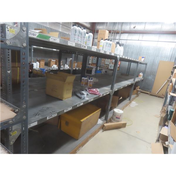 6 Heavy-Duty Metal Shelving Units, 72"H × 96"W × 36"D – Product Not Included