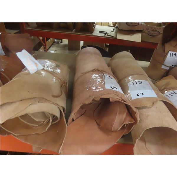 New Natural Skirting Leather, 12–14 oz – Approx 27 SqFt (Multiple Pieces)