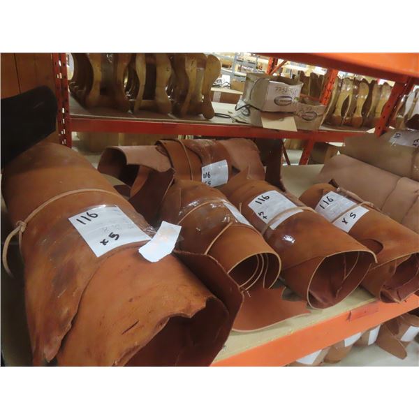 New Chestnut Skirting Leather, 13–15 oz – Approx 48 SqFt (Multiple Pieces)