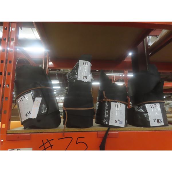 New Black Latigo Leather, 9–10 oz – Approx 29 SqFt (Multiple Pieces)