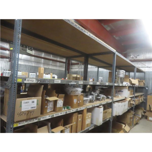 6 Heavy-Duty Metal Shelf Units, 108"H × 36" × 96" – Product NOT Included