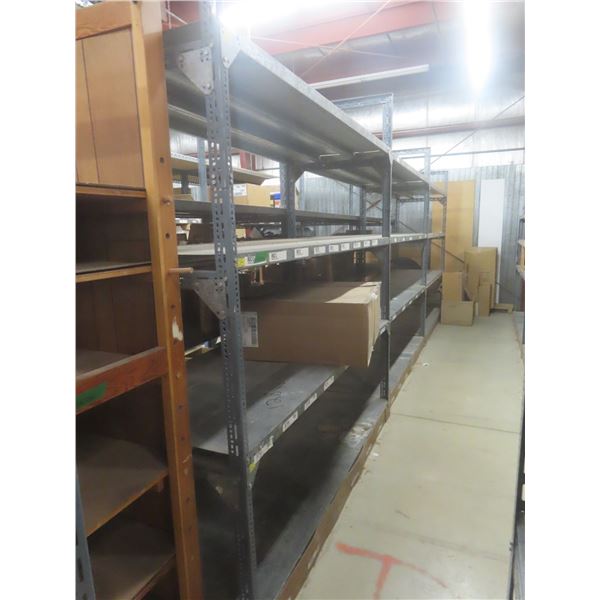 6 Heavy-Duty Metal Shelf Units, 108"H × 36" × 96" – Product NOT Included