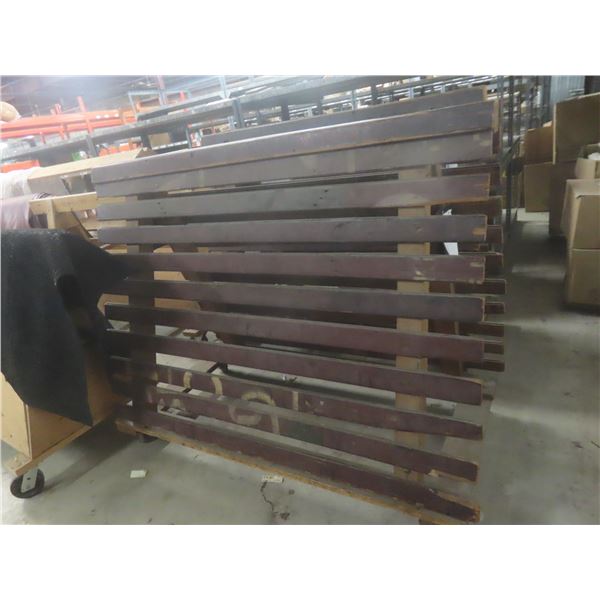 4 Rolling Grated Saw Horses/Racks, 60" Wide