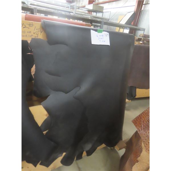 Black Latigo Leather, 9–10 oz – 4 Half-Hide Pieces, Approx 24 SqFt