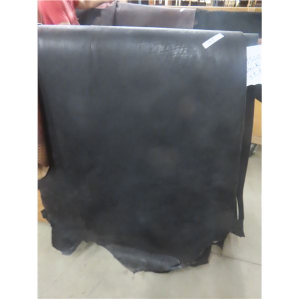 Black Skirting Leather, 13–15 oz – 4 Pieces, Approx 104 SqFt