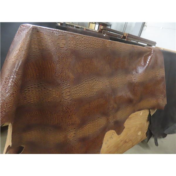 Embossed Dyed Leather – Full Hide, Approx 55 SqFt