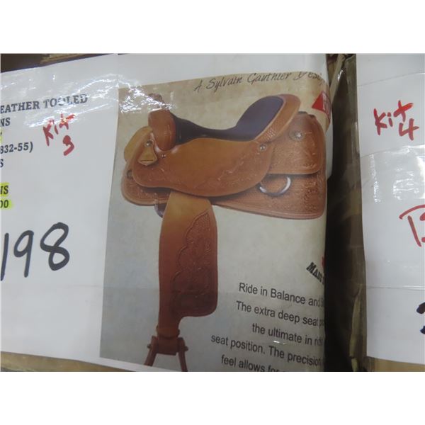 New Reining/Trail Complete Leather Tooled Saddle Patterns, Leather Only - 2 Patterns