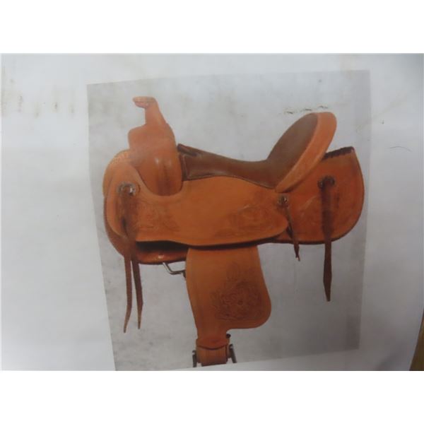 Youth Ranch Saddle Complete,  Leather Tooled Saddle Patterns, Leather Only - 2 Patterns