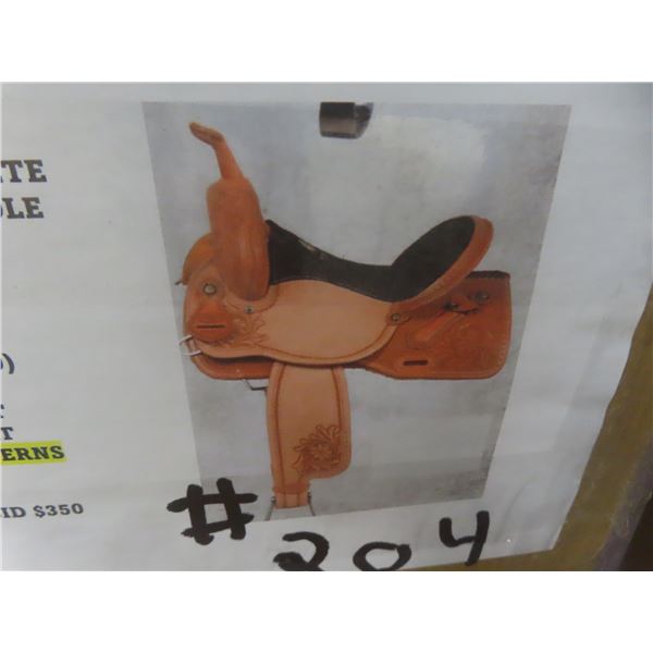 Barrel Saddle Complete, Leather Tooled Saddle Patterns, Leather Only - 5 Patterns