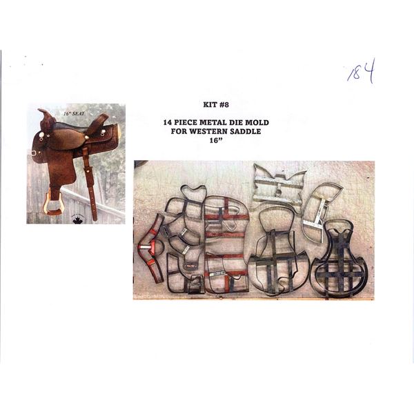 14-Piece Metal Die Mold for Western Saddle, 16" Seat (Kit #8)