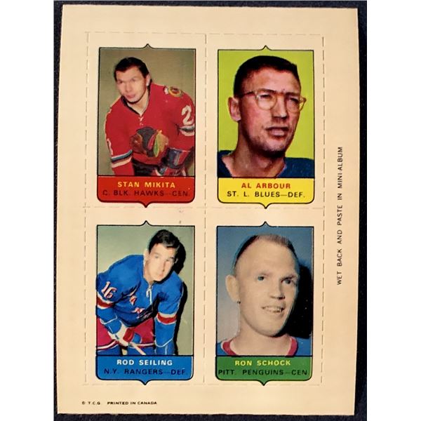 1969 O-PEE-CHEE HOCKEY 4-IN-1 STAN MIKITA (HOF)
