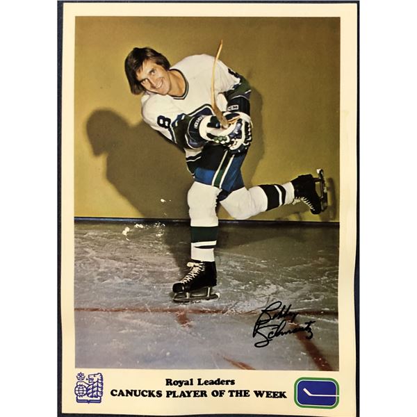 1973-74 ROYAL BANK VANCOUVER CANUCKS - BOBBY SCHMAUTZ