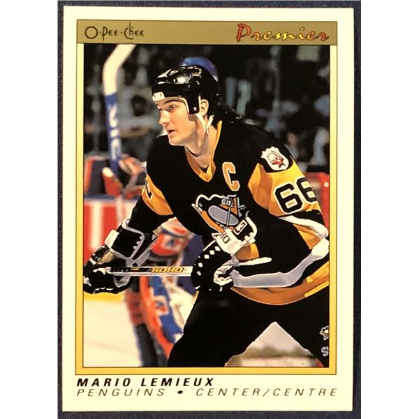 1990-91 O-PEE-CHEE PREMIER NHL MARIO LEMIEUX (HOF)