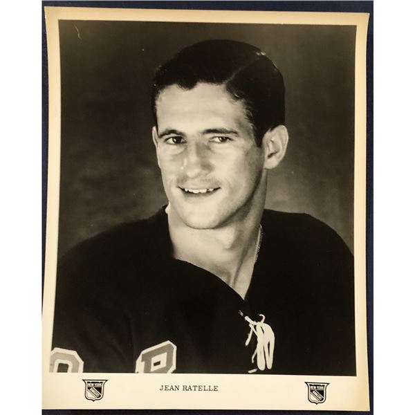 NEW YORK RANGERS PUBLICITY GLOSSY - JEAN RATELLE (HOF)