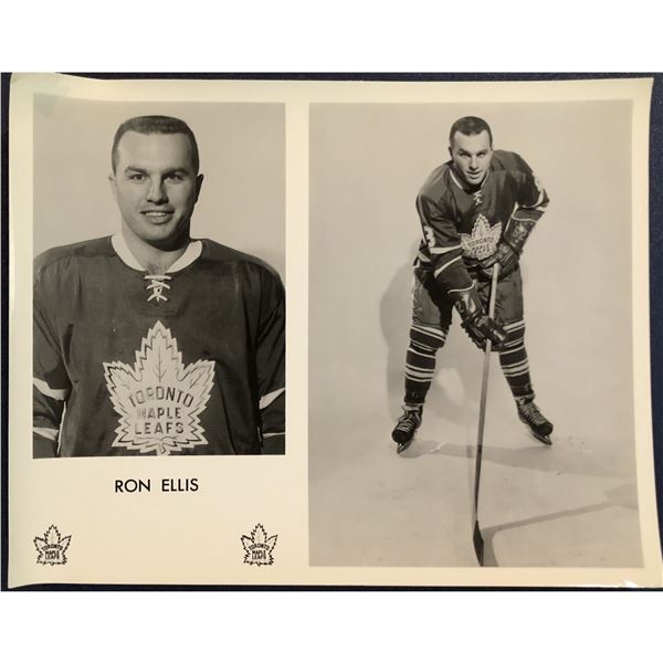 TORONTO MAPLE LEAFS PUBLICITY GLOSSY - RON ELLIS (HOF)