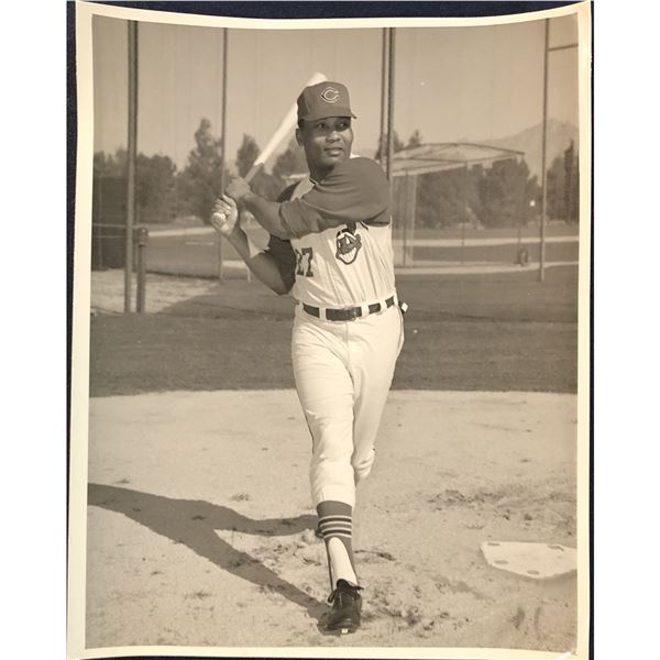 CLEVELAND INDIANS PUBLICITY GLOSSY - LEON WAGNER