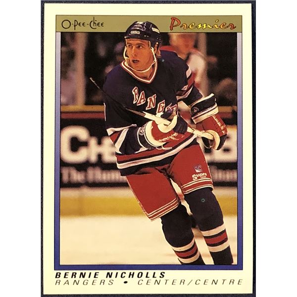1990-91 O-PEE-CHEE PREMIER NHL BERNIE NICHOLLS