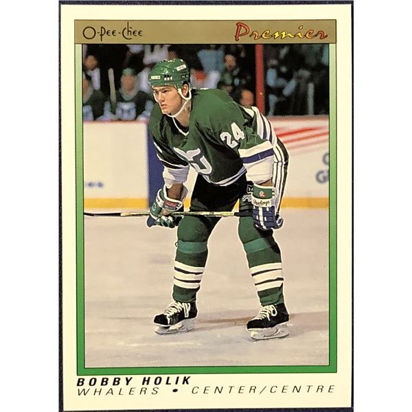 1990-91 O-PEE-CHEE PREMIER NHL BOBBY HOLIK ROOKIE CARD