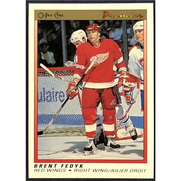 1990-91 O-PEE-CHEE PREMIER NHL BRENT FEDYK ROOKIE CARD