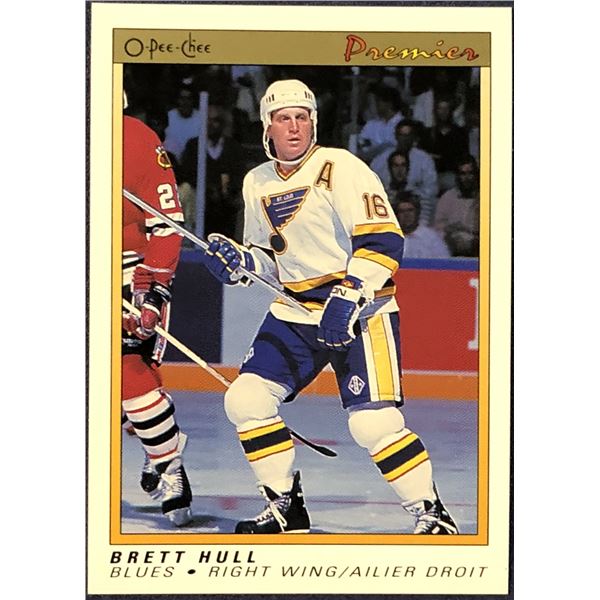 1990-91 O-PEE-CHEE PREMIER NHL BRETT HULL (HOF)