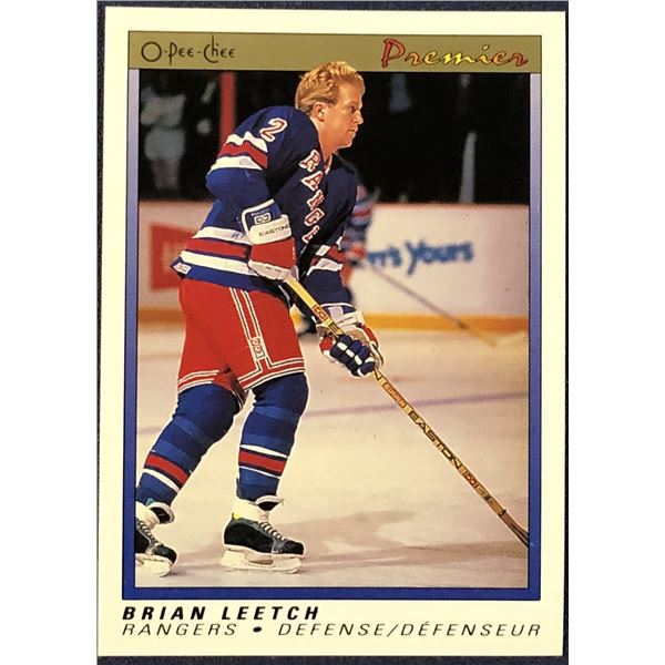 1990-91 O-PEE-CHEE PREMIER NHL BRIAN LEETCH (HOF)