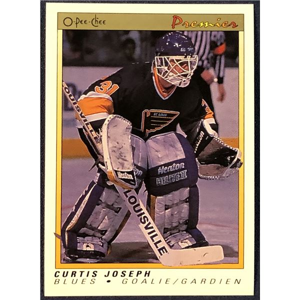 1990-91 O-PEE-CHEE PREMIER NHL CURTIS JOSEPH ROOKIE CARD