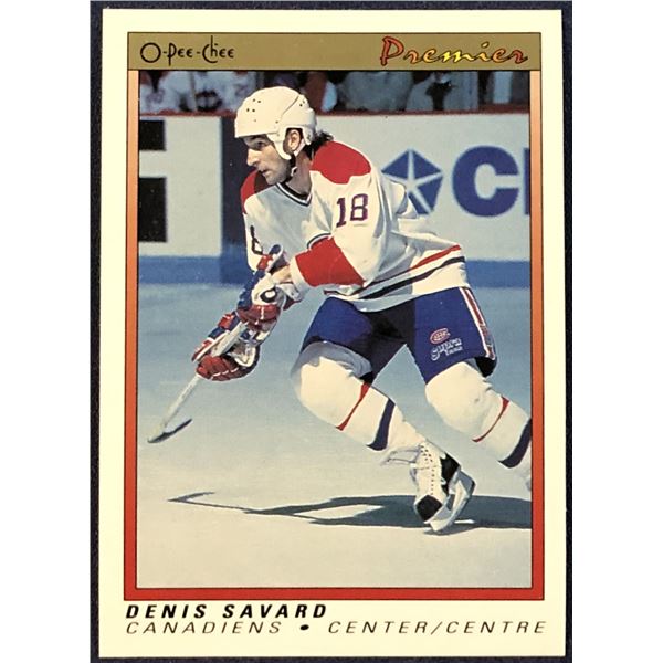 1990-91 O-PEE-CHEE PREMIER NHL DENIS SAVARD (HOF)