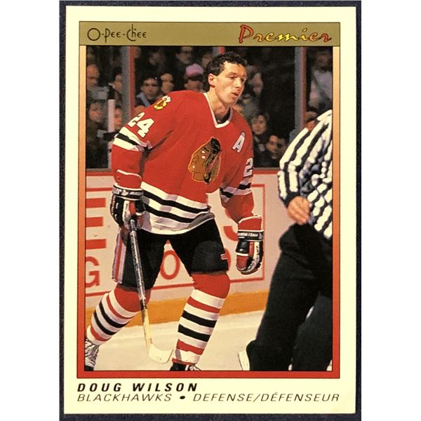 1990-91 O-PEE-CHEE PREMIER NHL DOUG WILSON (HOF)