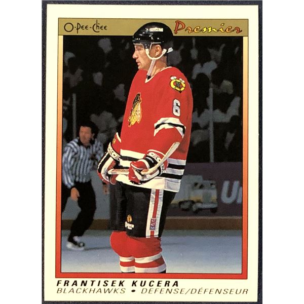 1990-91 O-PEE-CHEE PREMIER NHL FRANK KUCERA ROOKIE CARD