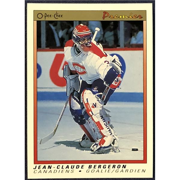 1990-91 O-PEE-CHEE PREMIER NHL J.C. BERGERON ROOKIE CARD