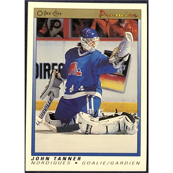 1990-91 O-PEE-CHEE PREMIER NHL JOHN TANNER ROOKIE CARD