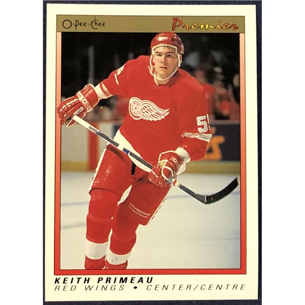 1990-91 O-PEE-CHEE PREMIER NHL KEITH PRIMEAU ROOKIE CARD