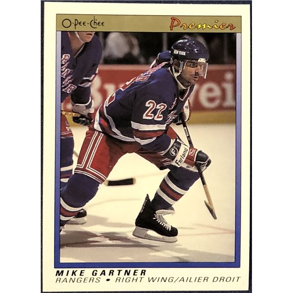 1990-91 O-PEE-CHEE PREMIER NHL MIKE GARTNER (HOF)