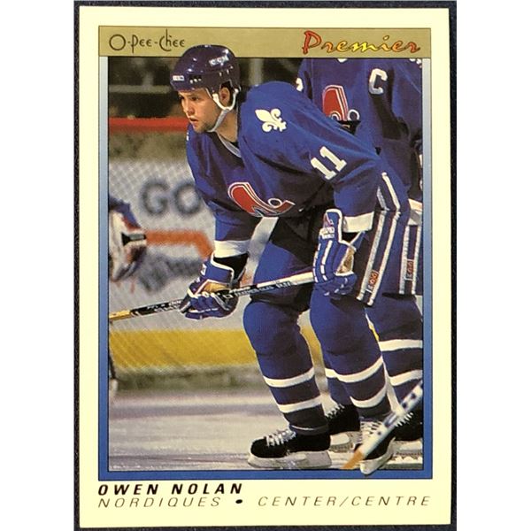 1990-91 O-PEE-CHEE PREMIER NHL OWEN NOLAN ROOKIE CARD