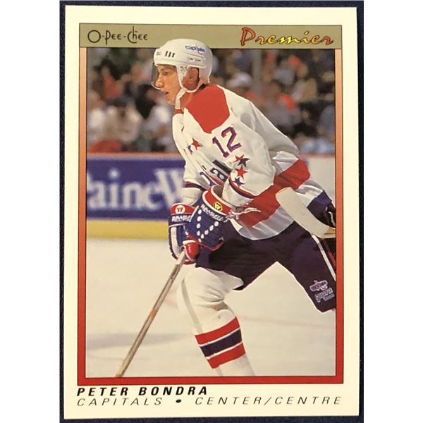 1990-91 O-PEE-CHEE PREMIER NHL PETER BONDRA (HOF) ROOKIE CARD
